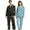 Sky Blue, variant on Valentine's Day Matching Sleepwear Set Cozy Soft Pajamas With Long Pants Comfortable Couples Relaxation Outfit Black M