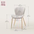 thumbnail image 3 of HOMCOM Dining Chairs Set of 4 with Cushioned Backrest, 3 of 9