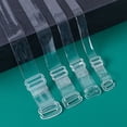 thumbnail image 4 of Correa de hombro transparente, ropa interior de repuesto, sujetador con cinturón invisible, cinturón de cristal antideslizante, envoltura para el pecho, cinturón de tubo elástico alto de TPU, 2 piezas, 4 of 6