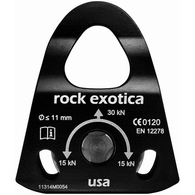 Rock Exotica Machined Pulley – High-Strength CNC-Milled Pulley for Climbing, Rescue & Rigging – Compact, Lightweight, and Snag-Free Design