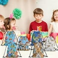 thumbnail image 4 of 24 Pcs Cartoon Story Candy Drawstring Bag Drawstring Goodie Favor Bags for Boys and Girls Birthday Party Decorations 27x34cm, 4 of 5