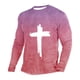 thumbnail image 2 of Blusas y camisas de manga larga con cuello redondo para hombre, blusa informal de moda con cuello redondo y estampado de manga larga, blusa de poliéster para hombre., 2 of 3