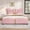 Light Pink+PU Leather+Full, variant on HMYG Full Size Upholstered PU Leather Bed Frame,with Butterfly Shaped Headboard and Footboard,Platform Bed Frame with Gold Metal decorations,No Box Spring Needed,Light Pink