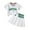 White, variant on Ediodpoh Girls Outfits & Sets Toddler Summer Clothes Short Sleeve Top and Skirt Set Casual Playwear Letter Print Breathable Comfortable Outfit for Baby Outfit for Kids Green 9-12 Months