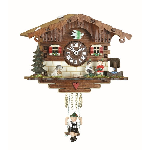 Kuckulino Black Forest Clock Swiss House with quartz movement and cuckoo chime TU 2008 SQ