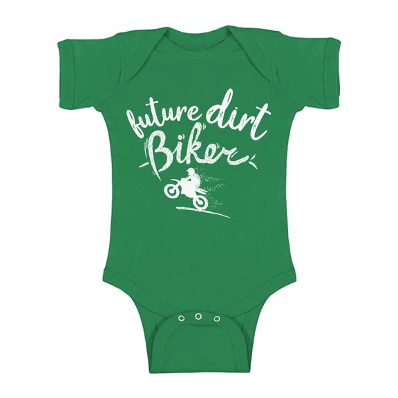 Awkward Styles Future Dirt Biker Baby Bodysuit Short Sleeve Biking Romper for Kids Bike Romper for Boys Sport One Piece for Girls Biking Romper for Children Sport Gifts for Kid Bike Clothing