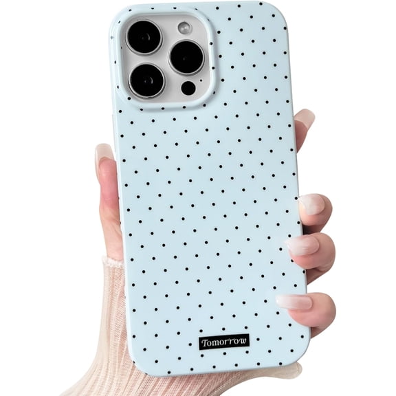 REQO Compatible for iPhone 16 Pro Max Case Cute Aesthetics Polka Dot Design for Girls Women Soft TPU Shockproof More Protective Girly for iPhone 16 Pro Max Case