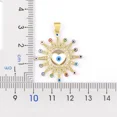 thumbnail image 3 of Romantic Heart Shape Turkish Evil Eye Necklace for Women Cute 5 Colors 14K Yellow Gold Pendant Clavicle Chains Neck Collars Jewelry Gift A415, 3 of 4