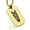 Gold, variant on Stainless Steel Geometric Polygon Horse Animal Dog Tag Pendant Necklace