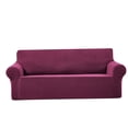 thumbnail image 4 of Stretch Sofa Slipcover Elastic Couch Cover Washable Furniture Protector Sofa Exquisite Craft for Kids Pets, Wine Red, 4 of 9