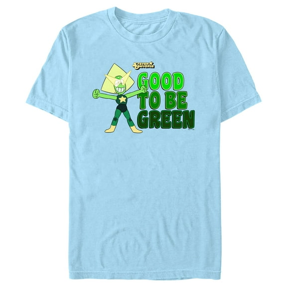 Men's Steven Universe Peridot Good to Be Green Graphic Tee Light Blue Large