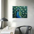 thumbnail image 3 of COMIO  Animal Canvas Wall Art Peacock Showing Its Beautiful Feathers Picture Print on Canvas for Modern Home Bedroom Decoration, 3 of 4