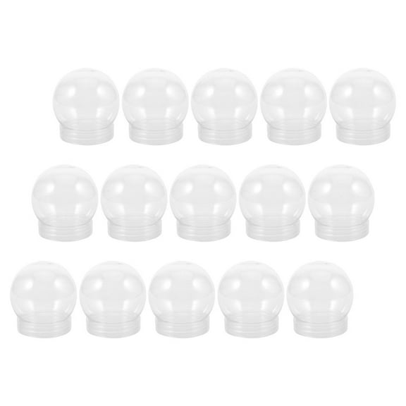 SOPOTUTU 15Pcs Diy Snow Globe Kit Transparent Round Snow Globe Party Favors