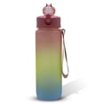 thumbnail image 1 of Soidarity Colador de botella de agua para hacer ejercicio con gradiente de 1L, soporte de vaso de plástico a prueba de fugas de gran capacidad para viajes Ropa Deportiva, Zapatos No.01 Soidarity OD002189-01, 1 of 6