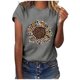 thumbnail image 2 of Pntutb Mujeres Casual Carta Impresión Mangas Cortas O-Cuello Camiseta Suelta Blusa tops Pntutb Pntutb-3393, 2 of 6