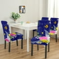 thumbnail image 2 of Artistic Vintage Paisley Bohemian Dining Chair Covers 4 Pack Colorful Floral Ethnic Retro Pattern Washable Polyester Stretch Slipcovers Removable Protector for Classic Dining Room, 2 of 7