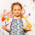 thumbnail image 2 of Colorful Butterfly Pattern Kids Aprons for Girls and Boys,Adjustable Neck Strap Toddler Aprons for Kids Cooking Baking, 2 of 6