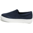 thumbnail image 2 of Soda Flat Women Shoes Slip On Loafers Casual Sneakers Memory Foam Insoles Hidden Platform / Flatform Round Toe HIKE-G Navy Blue 5.5, 2 of 2