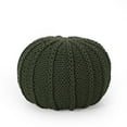 thumbnail image 7 of GDF Studio Agatha Modern Knitted Cotton Round Pouf, Green, 7 of 7