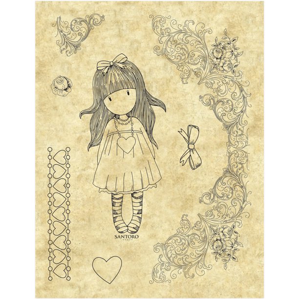 Gorjuss Santoro Rubber StampHeartfelt