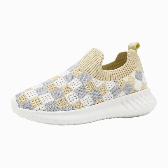 enyan Kids Sneakers Lightweight Breathable Mesh Lightweight Sports Running Shoes (Little Kid/Big Kid) Khaki,13.5