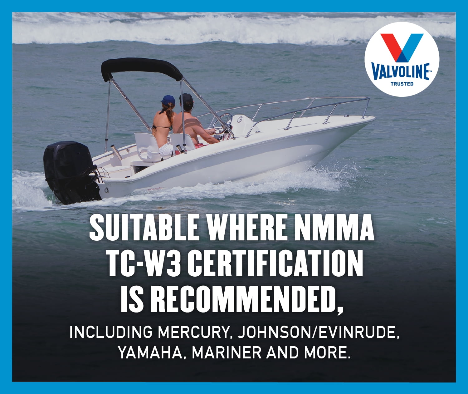 Valvoline 2-Stroke Marine TCW-3 Synthetic Blend Motor Oil 1 GA