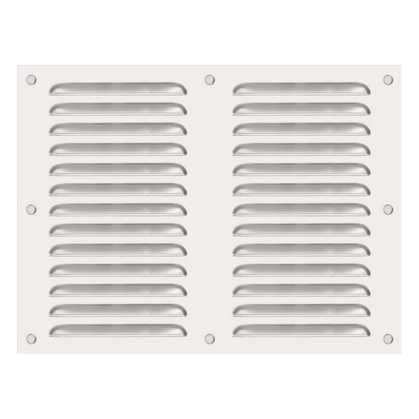 Cubierta de ventilación de acero inoxidable Uxcell 12x16" con malla incorporada plateada