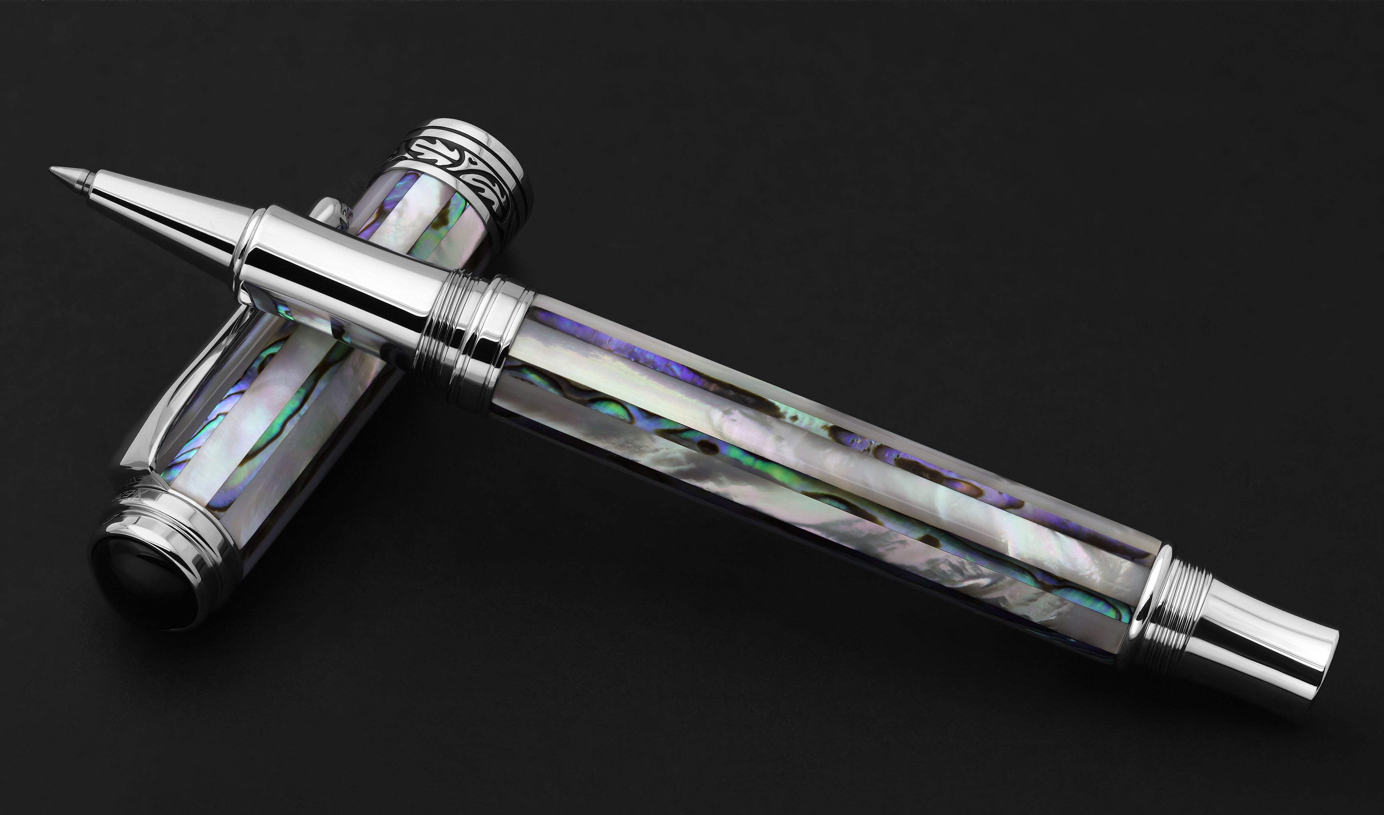 Xezo Xezo Maestro® Jubilee Paua Stripe Rollerball Pen - Paua Abalone  Oceanic White Mother of Pearl