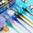 thumbnail image 5 of Glass Dip Pen Set with Colored Ink Bottles for Calligraphy Writing Drawing Art Journaling Desk Decor, 5 of 12