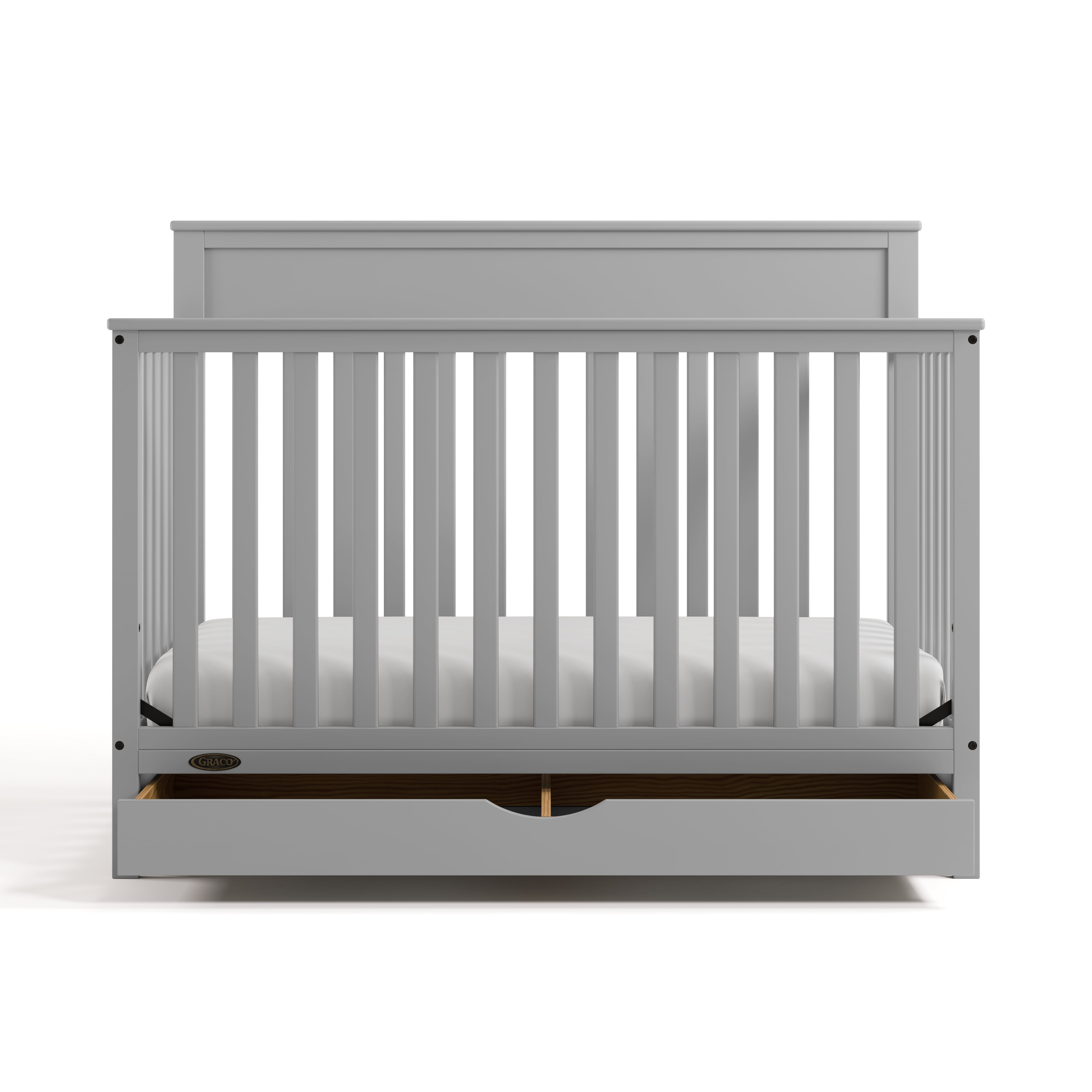Graco Shiloh Convertible Baby Crib with Drawer, Pebble Gray