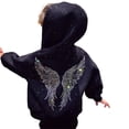 thumbnail image 2 of Girls Hoodies Angel Wings Print Loose Pullover Hoodie Top Casual Hoodies for Girls Size 2-3Y, 2 of 6