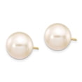 thumbnail image 5 of Auriga Fine Jewelry 14K Yellow Gold 10-11mm White Pearl Stud Earrings for Women, 5 of 5