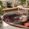Farm Grapes Wine Barrel Round Area Rug 3ft,Living Room Rug Non-Slip ...