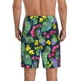 thumbnail image 3 of Bixox Men's Watercolor Cactuses printed lightweight casual shorts, soft sleep shorts with pockets., 3 of 7