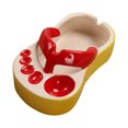 thumbnail image 4 of SSZMDLB under $5 4Pcs Ceramic Ashtray Bowl, Ceramic Slipper Ashtray, Funny Flip Flop Dish Plate, Divided Serving Saucer Bowl, Unique Desktop Decor for Home Office, 4 of 9