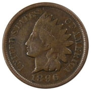 1896 Indian Head Cent Bronze Penny 1c Coin Collectible