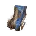 thumbnail image 4 of Greece Soft Flannel Fleece Throw Blanket, Vivid Illustration of Navagio Beach Sunrise Zakynthos Island, Cozy Plush for Indoor and Outdoor Use, 60" x 80", Azure Blue White, by Ambesonne, 4 of 6