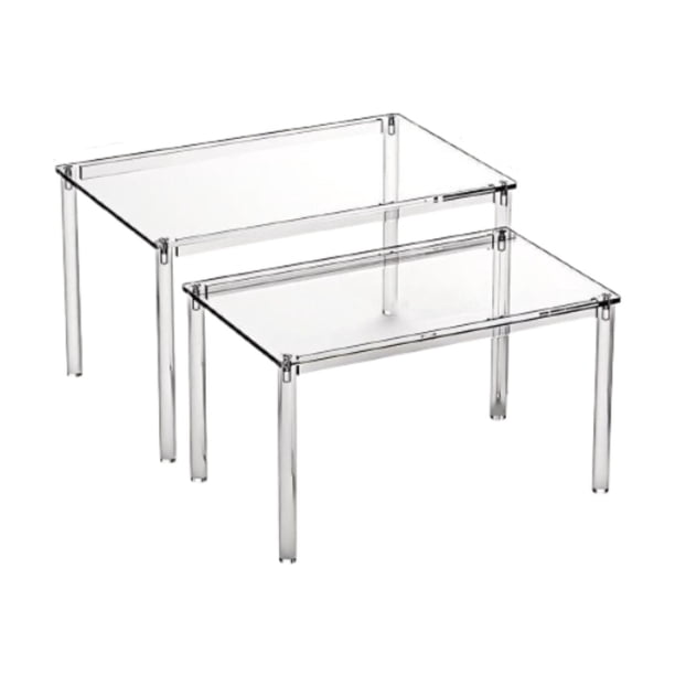 2x Organizador de gabinete de acrílico Organizador Spice Rack Organizador coleccionable Boldista transparente Estante de almacenamiento de gabinete
