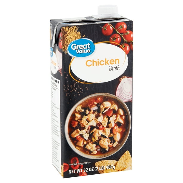 Great Value Chicken Broth, 32 Oz.