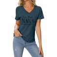 thumbnail image 1 of Camiseta informal de mujer con estampado de corazones de San Valentín: cuello redondo, manga corta, mezcla suave de poliéster y spandex para climas cálidos., 1 of 4