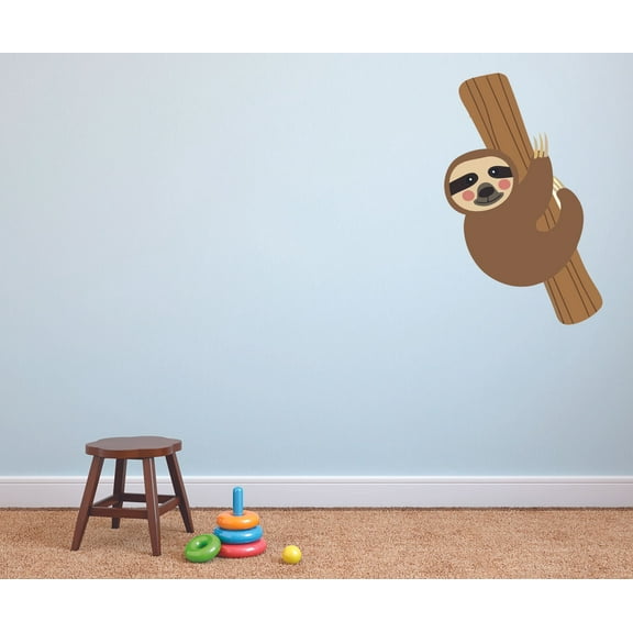 Cute Adorable Kawaii Australian Koala Hanging On A Tree Cartoon Character Wall Art Decal Vinyl Sticker Girls Boys Room Bedroom Nursery Kindergarten House Fun Home Decor Wall Art Vinyl 20x12 inch