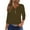 Bronze, variant on Henley Style V Neck Shirt Women Seven Sleeve Button Down Top with Chest Pocket for Casual Outings and Weekend Brunch XXL Size Hot Pink