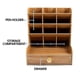 thumbnail image 3 of Organizador de escritorio shamjiam de Madera de cerezo para oficina, 3 of 8