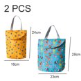 thumbnail image 2 of Laklulu - Bolsa de pañales de tela reutilizable para colgar, húmeda y seca, bolsa para natación, bolsa para yoga y gimnasio (paquete de 2, diferentes tamaños), 2 of 5