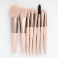 thumbnail image 3 of Juego de 8 brochas de maquillaje con bolsa de cuero, brocha portátil profesional para base, corrector, rubor y ojos (2 juegos), 3 of 5
