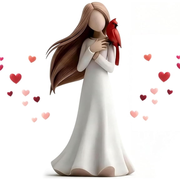 Cardinal Memorial Figurine Resin Bird Statue Sympathy Home Decor