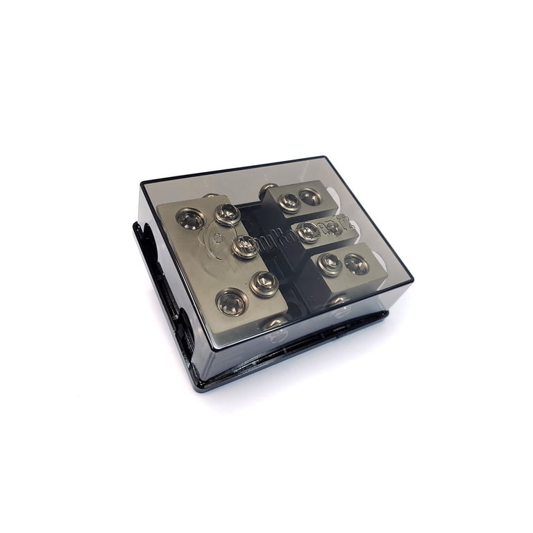 KnuKonceptz Bassik 0 Gauge 3-Way Fuse Distribution Block - 300 Amp Car Audio Power