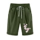 thumbnail image 1 of Pantalones Cortos Casuales Impresos de la Cintura Elástica con Bolsillos, Pantalones Casuales para Todo el Uso Diario de la Temporada, 1 of 3