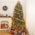 thumbnail image 7 of Zzistar 7.5 ft Artificial Holiday Prelit Christmas Tree w/750 Warm Lights, Pinecones,2514 Branch Tips and Metal Stand, 7 of 7