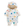 thumbnail image 1 of EDFBUYKRS Barboteuse d'Hiver pour Enfants à Capuche Combinaison de Neige Chaude avec Fermeture Éclair, 1 of 4